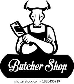 Butcher Shop Logo Vector Image Modern Design