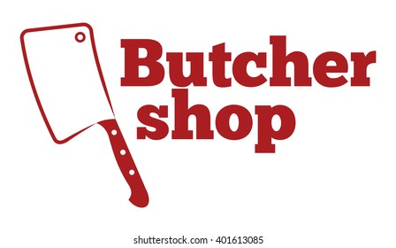Butcher shop vector icon