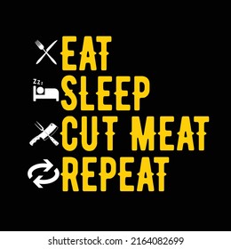 butcher typography and t shirt design