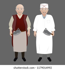 Butcher Vector Character Illustration