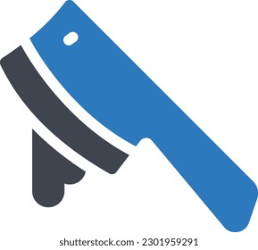 ilustración del vector de carnicero en un fondo transparente. Símbolos de calidad superior. Iconos vectoriales de glifos para diseño de conceptos y gráficos.
