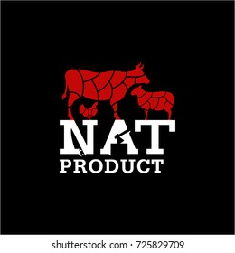 Butcher vector logo. Nat Product vector