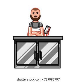 Butcher in work