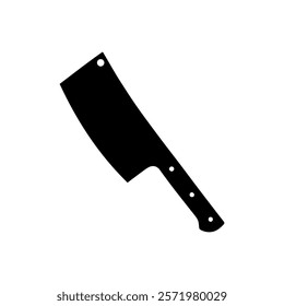 Butchers cleaver silhouette vector illustration design on white background.