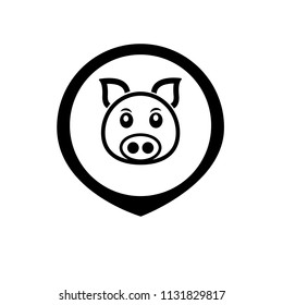 butchers here. pig and map pointer