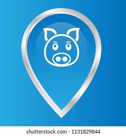 butchers here. pig and map pointer