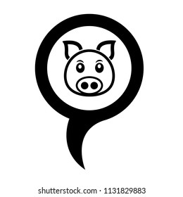 butchers here. pig and map pointer