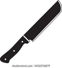 Cuchillo de carnicero - Ilustración de cuchillo de cocina en Vector