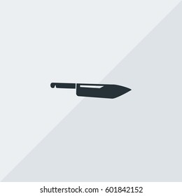 Butchers Knife vector icon, The outlined symbol of big knife for meat. Simple, modern flat vector illustration for mobile app, website or desktop app 