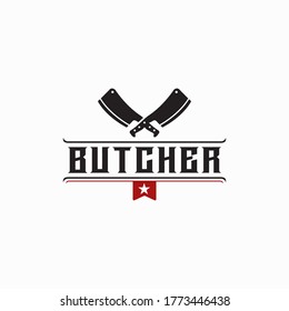 the butcher's logo complete with a cutting knife