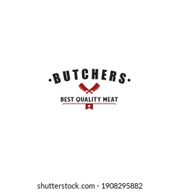the butcher's logo complete with a cutting knife