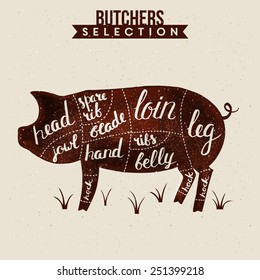Butchers selection illustration