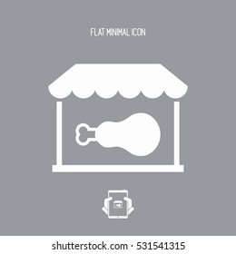 Butcher's shop - Vector web icon