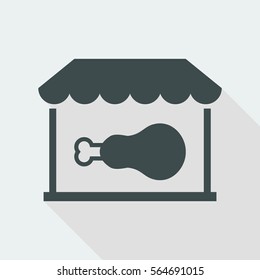 Butcher's shop - Vector web icon