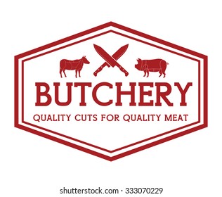 Butchery or butcher theme design, vector illustration graphic
