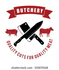 Butchery or butcher theme design, vector illustration graphic