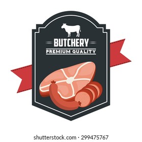butchery house design, vector illustration eps10 graphic 