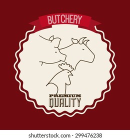 butchery house design, vector illustration eps10 graphic 