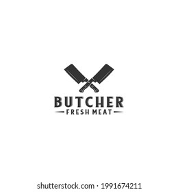 Butchery - logo concept. Butcher shop logo. in white background