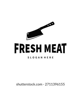 butchery logo meat cutting simple black silhouette meat illustration for template illustration design