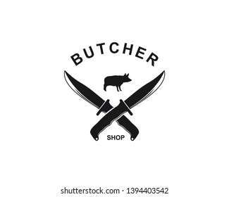 Butchery Logos, Labels, and Design Elements vintage design template