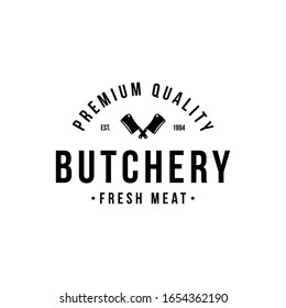 Butchery shop logo design emblem