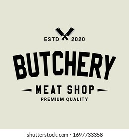 Butchery shop logo design template
