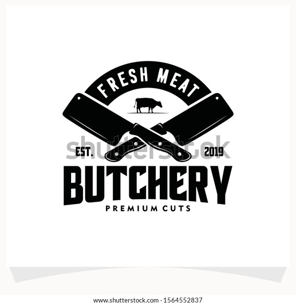 Vector de stock (libre de regalías) sobre Butchery Shop Logo Design