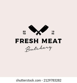 Tienda de carnicería Ilustración vectorial del diseño del logotipo