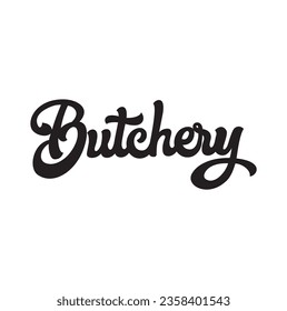 butchery text on white background.