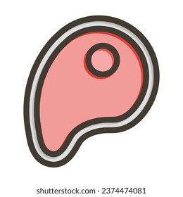 Butchery Vector Thick Line Filled Colors Icon For Personal And Commercial Use.
