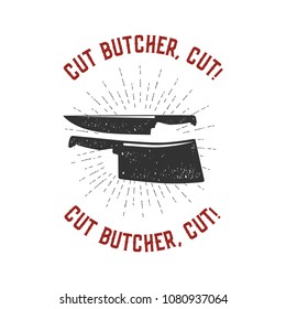 Butchery Vintage Label.Vector illustration.