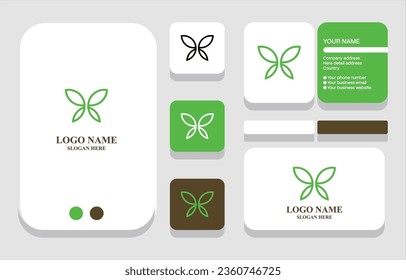 buterflies logo vector,Buterfly line Logo design vector illustration