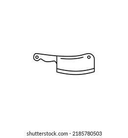 buthcer knife icon in line style icon, isolated on white background