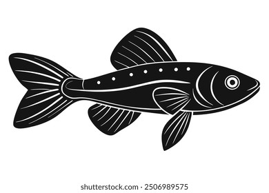 a butiful fish with silhouette vector lllustration