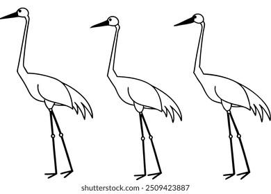 uma ilustração do vetor lainar butifull crane