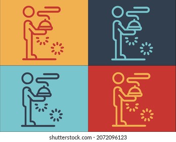 Butler Logo, Simple Flat Icon of butler,service,man