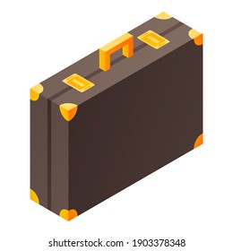 Butler suitcase icon. Isometric of butler suitcase vector icon for web design isolated on white background