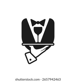 vetor de mordomo logotipo moderno abstrato