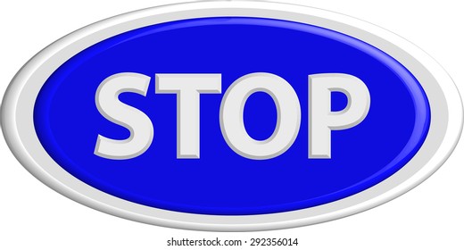 Butoon stop, start colorful 3d buttons. Vector illustration.