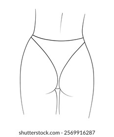 butt black and white hand drawing
