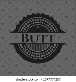Butt dark icon or emblem