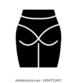 Butt icon. buttock augmentation sign for mobile concept and web design color editable