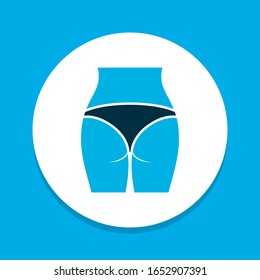Butt icon colored symbol. Premium quality isolated buttocks element in trendy style.
