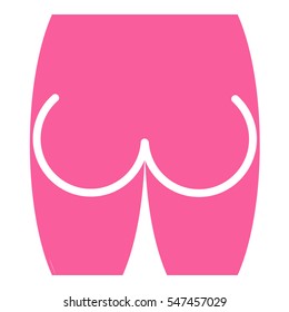 Butt icon - glyph style - pink