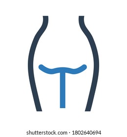 Butt icon on white background.