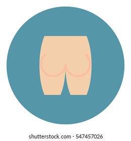 Butt Icon Rounded Glyph Style Blue Stock Vector Royalty Free Shutterstock