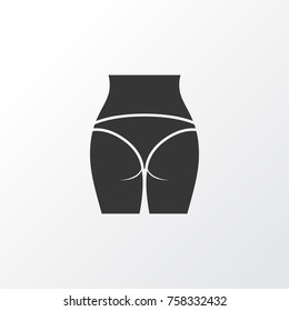 Butt Icon Symbol. Premium Quality Isolated Buttocks Element In Trendy Style.