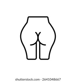 Butt line icon and symbol design on a white background