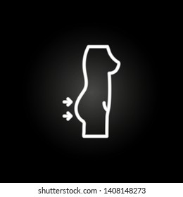 butt, plastic surgery neon icon. Elements of plastic surgery set. Simple icon for websites, web design, mobile app, info graphics